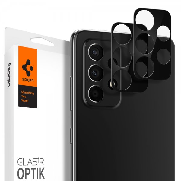 Spigen Samsung Galaxy A52/A52s 5G Kamerabeskytter Glas.tR Optik 2-pack Svart