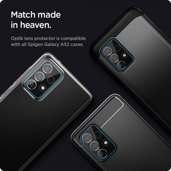 Spigen Samsung Galaxy A52/A52s 5G Kamerabeskytter Glas.tR Optik 2-pack Svart