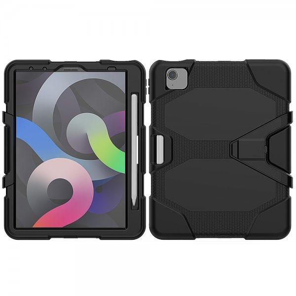 iPad Air 10.9 (gen 4/5) Deksel Heavy Duty Armor Svart