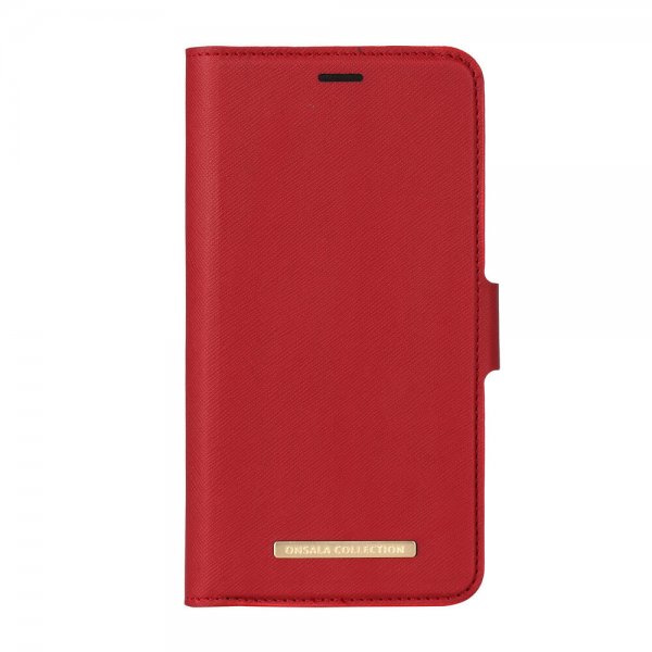 Onsala iPhone Xr Etui Fashion Edition Avtakbart Deksel Saffiano Rød
