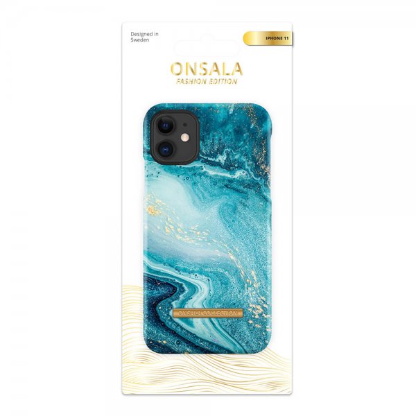 Onsala iPhone 11 Deksel Fashion Edition Blue Sea Marble