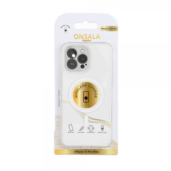 Onsala iPhone 15 Pro Max Deksel MagSeries Transparent