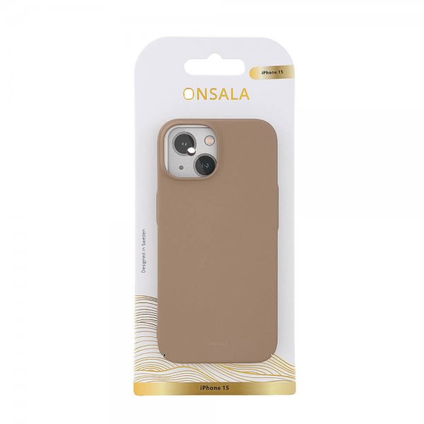 Onsala iPhone 15 Deksel Ultraslim Sand Burst Beige