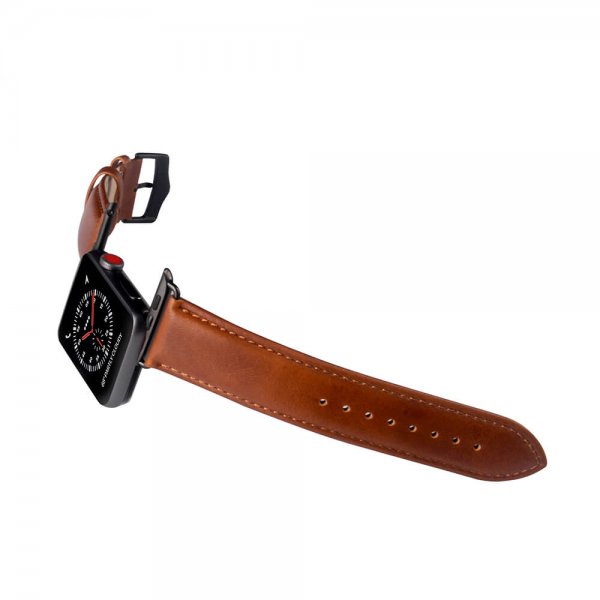 Buffalo Apple Watch 38/40/41/42mm Armbånd Ekte Skinn Brun