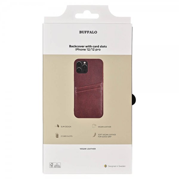 Buffalo iPhone 12/iPhone 12 Pro Deksel Backcover with Card Slots Brun