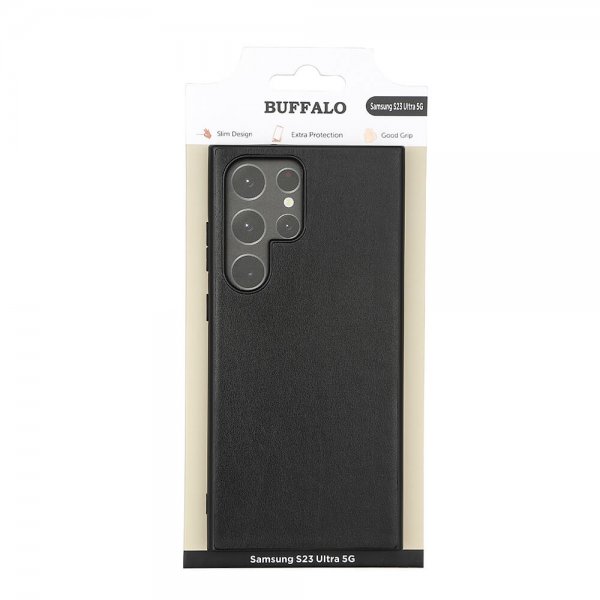Buffalo Samsung Galaxy S23 Ultra Deksel PU Svart