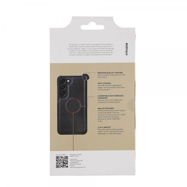 Buffalo Samsung Galaxy S23 Etui 2-in-1 Detachable Wallet Svart