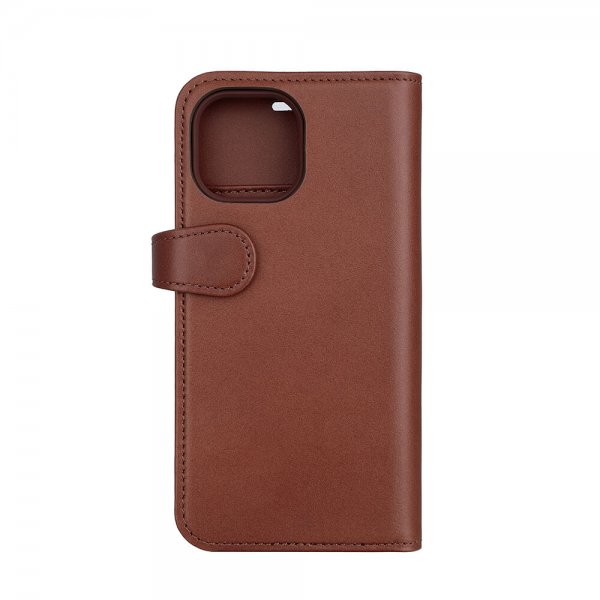 Buffalo iPhone 15 Etui 3 Kortlomme Avtakbart deksel MagSeries Brun