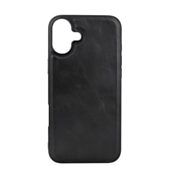 Buffalo iPhone 16 Plus Deksel Ekte skinn MagSeries Svart