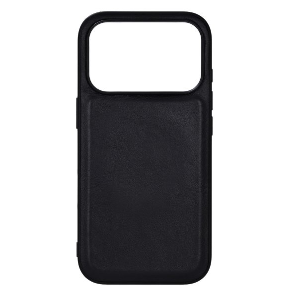 Buffalo iPhone 17 Pro Deksel Ekte skinn MagSeries Svart