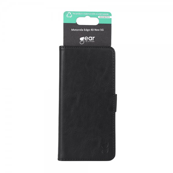 Gear Motorola Edge 40 Neo Etui 3 Kortlomme Svart