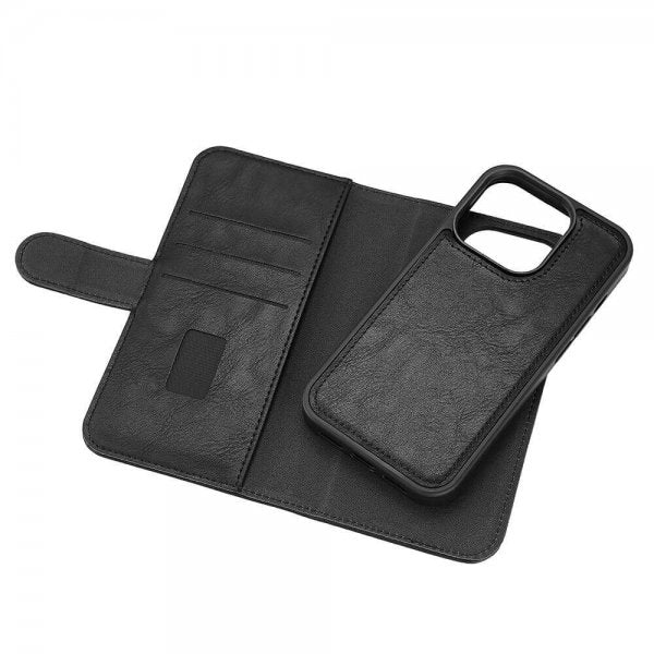 Gear iPhone 15 Pro Etui 3 Kortlomme Avtakbart deksel MagSeries Svart