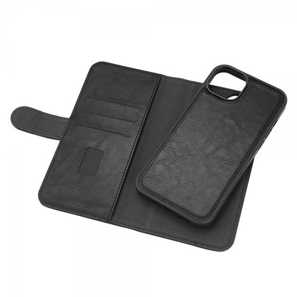Gear iPhone 15 Plus Etui 3 Kortlomme Avtakbart deksel MagSeries Svart