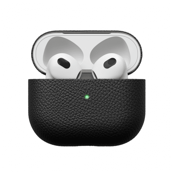 KeyBudz PodSkinz Artisan Series Airpods 3 Skall Ekte Skinn Svart