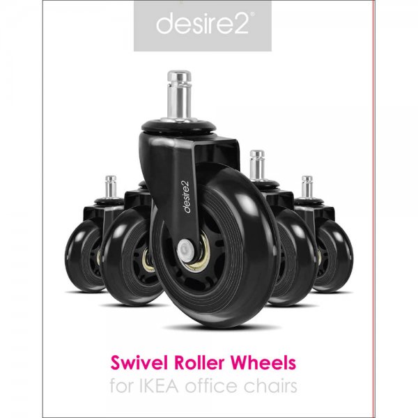 desire2 Gummihjul 10 mm for IKEA stoler 5-pk
