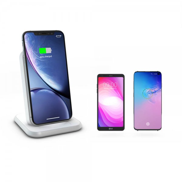 Zens Stand Aluminium Trådløs Charger Hvit