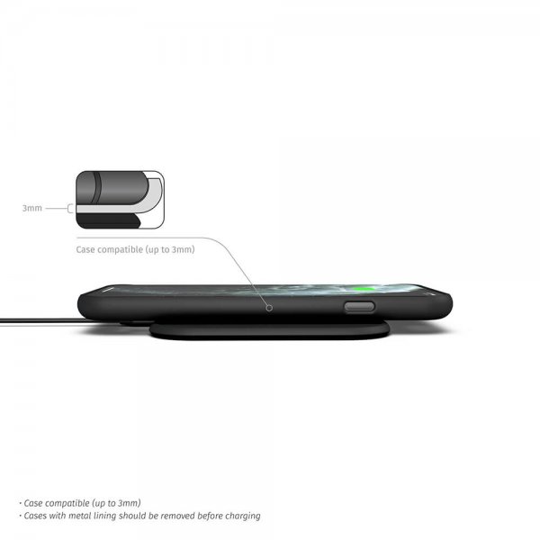 Zens Single Fast Trådløs Charger Slim-line