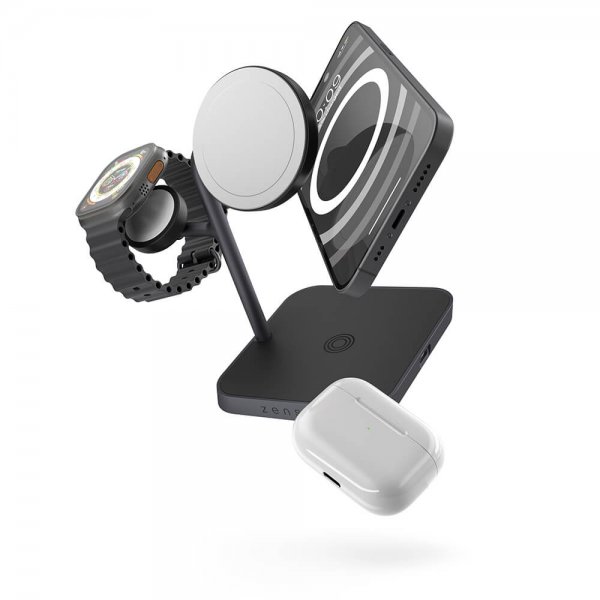 Zens Trådløs lader 4-in-1 MagSafe + Watch Wireless Charging Station