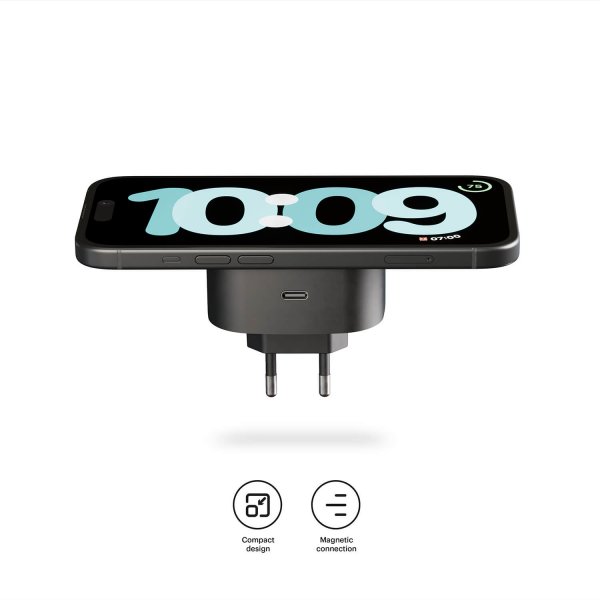 Zens Trådløs lader Wall Plug Qi2 MagSafe Svart