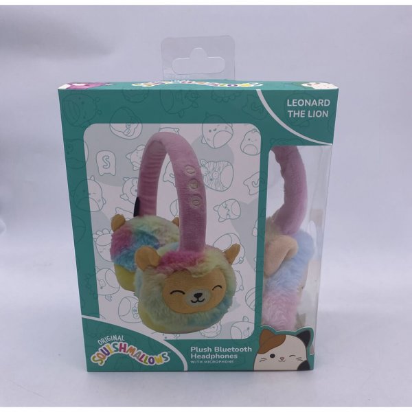 Squishmallows Hodetelefoner Plush Bluetooth Headphones Leonard the Lion