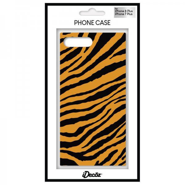 iDecoz iPhone 7 Plus/iPhone 8 Plus Deksel Square Case Tiger