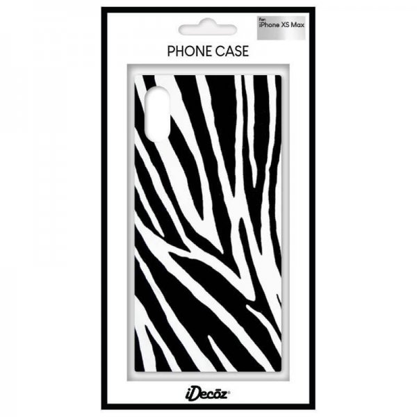 iDecoz iPhone Xs Max Deksel Square Case Sebra