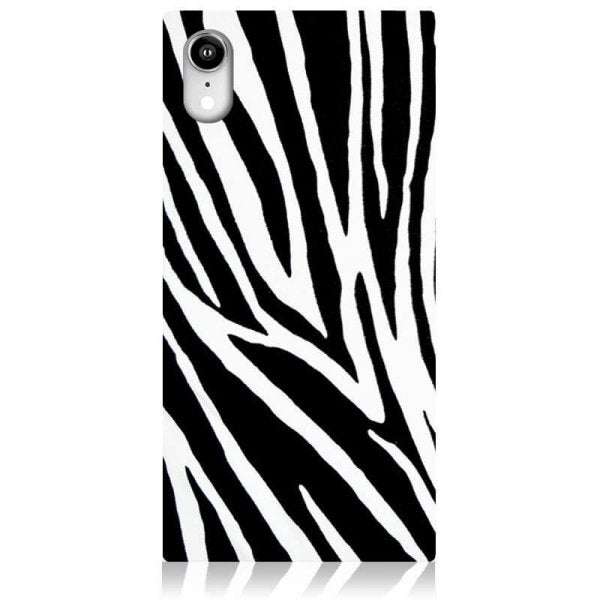 iDecoz iPhone Xr Deksel Square Case Sebra