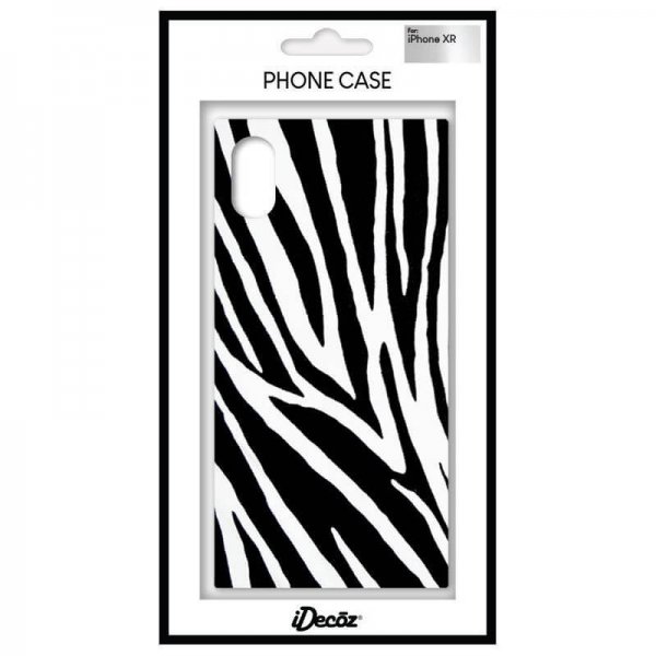 iDecoz iPhone Xr Deksel Square Case Sebra