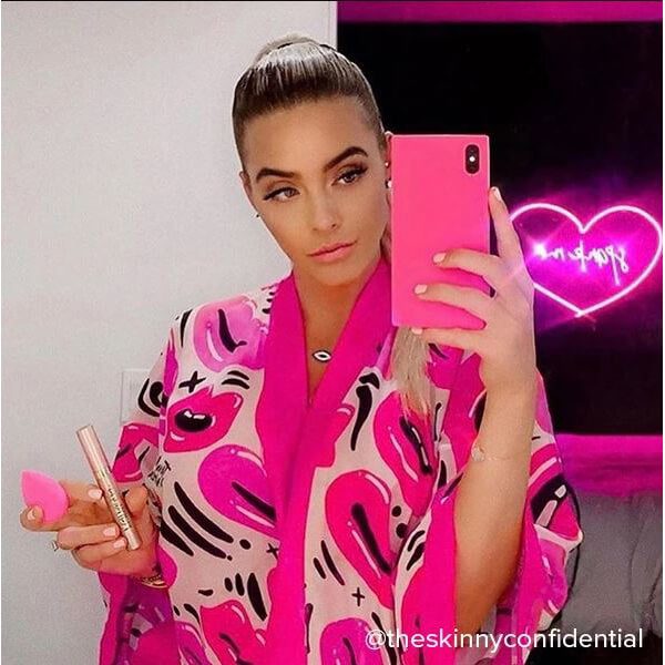 iDecoz iPhone Xs Max Deksel Square Case Neon Rosa