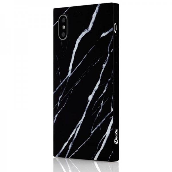 iDecoz iPhone X/Xs Deksel Square Case Marble Svart