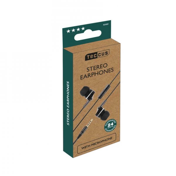 Vivanco Kablede Hodetelefoner Stereo Earphones 3.5mm Svart