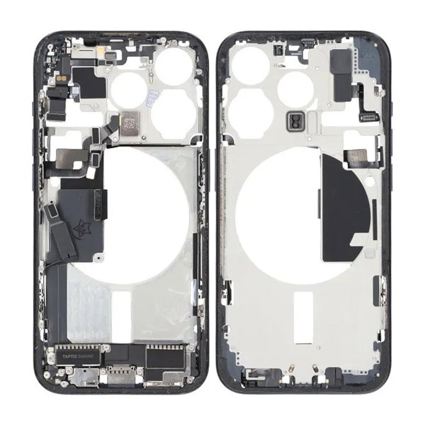 Midtramme med smådeler for iPhone 15 Pro - Blå titan OEM