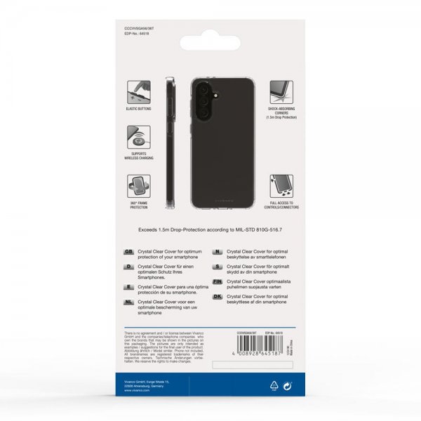 Vivanco Samsung Galaxy A36/Galaxy A56 Deksel Crystal Clear Transparent