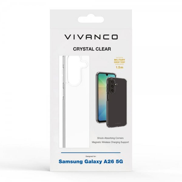 Vivanco Samsung Galaxy A26 Deksel Crystal Clear Transparent