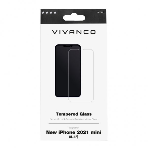 Vivanco iPhone 13 Mini Skjermbeskytter Herdet glass