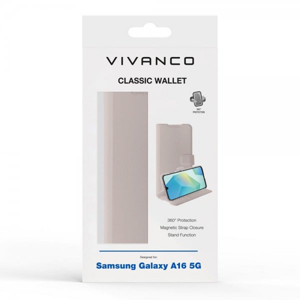 Vivanco Samsung Galaxy A16 Etui Classic Wallet Greige