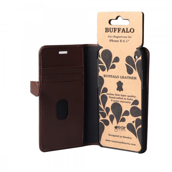 Buffalo iPhone Xr Etui 2in1 Magnet Case Brun