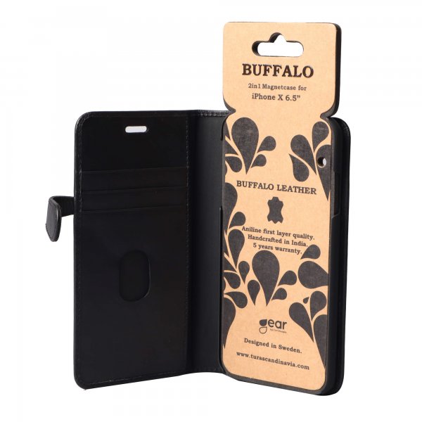 Buffalo iPhone Xs Max Etui 2in1 Magnet Case Svart
