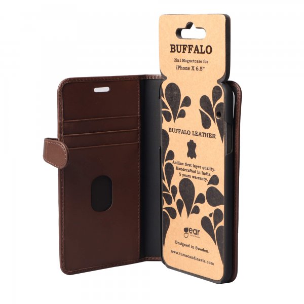 Buffalo iPhone Xs Max Etui 2in1 Magnet Case Brun