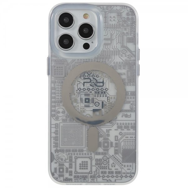 iPhone 14 Pro Max Deksel PQY Geek Series MagSafe Silver