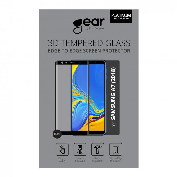 Gear Samsung Galaxy A7 2018 Skjermbeskytter 3D