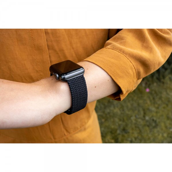 Gear Watch 38mm/Watch 40mm/Watch 41mm Armbånd Flettet Nylon Svart