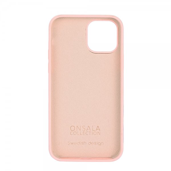 Onsala iPhone 12/iPhone 12 Pro Deksel Silikon Chalk Pink