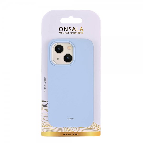 Onsala iPhone 13 Pro Deksel Silikon Light Blue