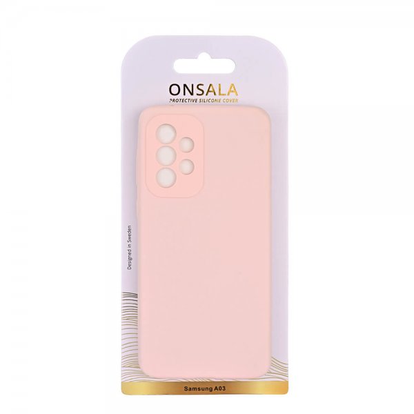 Onsala Samsung Galaxy A03 Deksel Silikon Chalk Pink