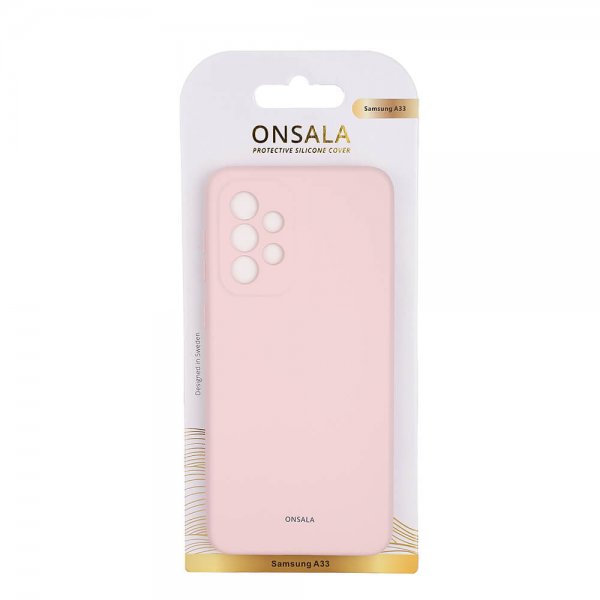 Onsala Samsung Galaxy A33 5G Deksel Silikon Chalk Pink