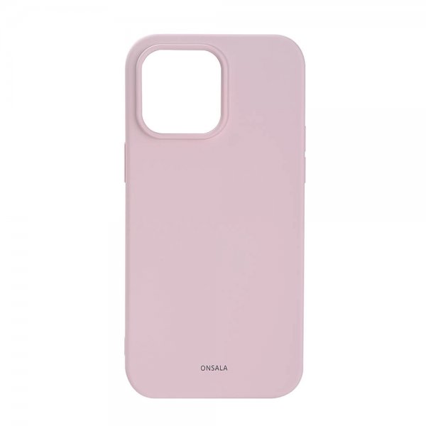 Onsala iPhone 14 Pro Max Deksel Silikon Chalk Pink