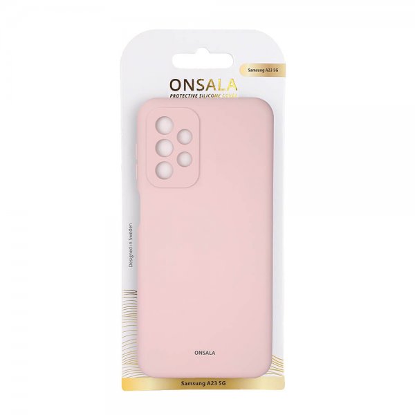 Onsala Samsung Galaxy A23 5G Deksel Silikon Chalk Pink