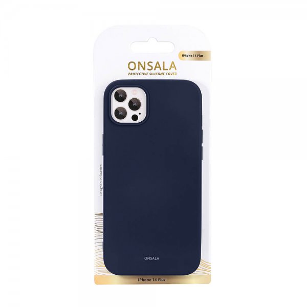 Onsala iPhone 14 Plus Deksel Silikon Dark Blue