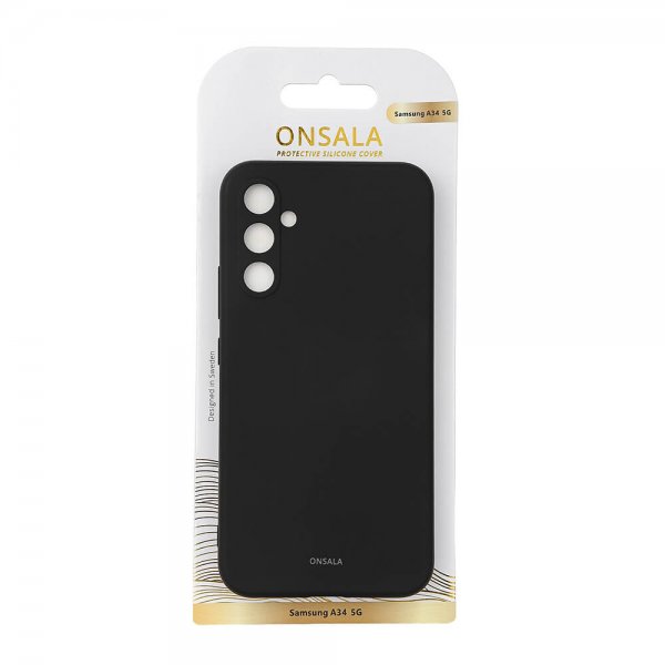 Onsala Samsung Galaxy A34 5G Deksel Silikon Svart